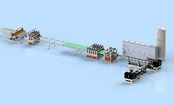 Carbon dioxide XPS foam board production line